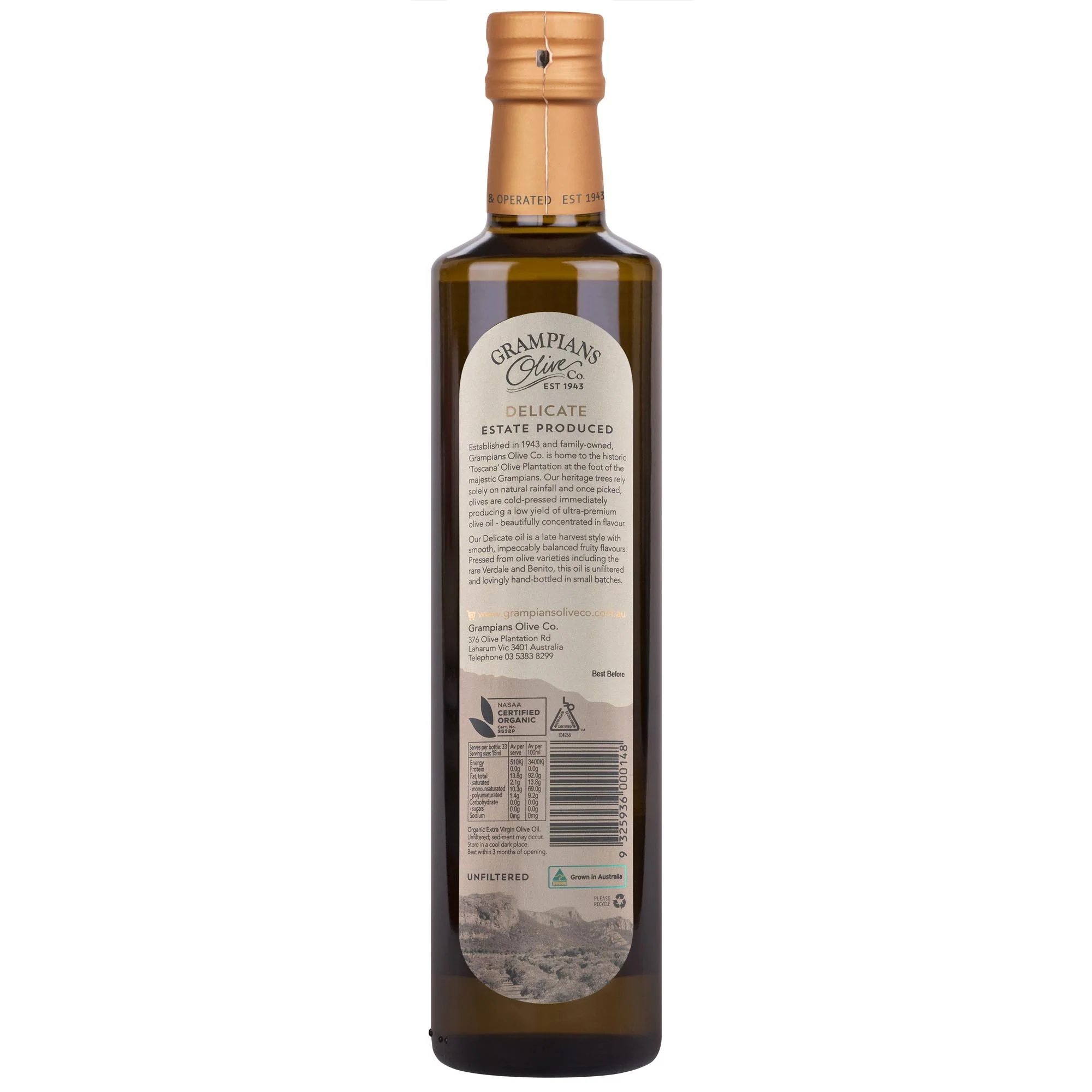2025 Delicate Organic Extra Virgin Olive Oil (Late Harvest) - Image 9