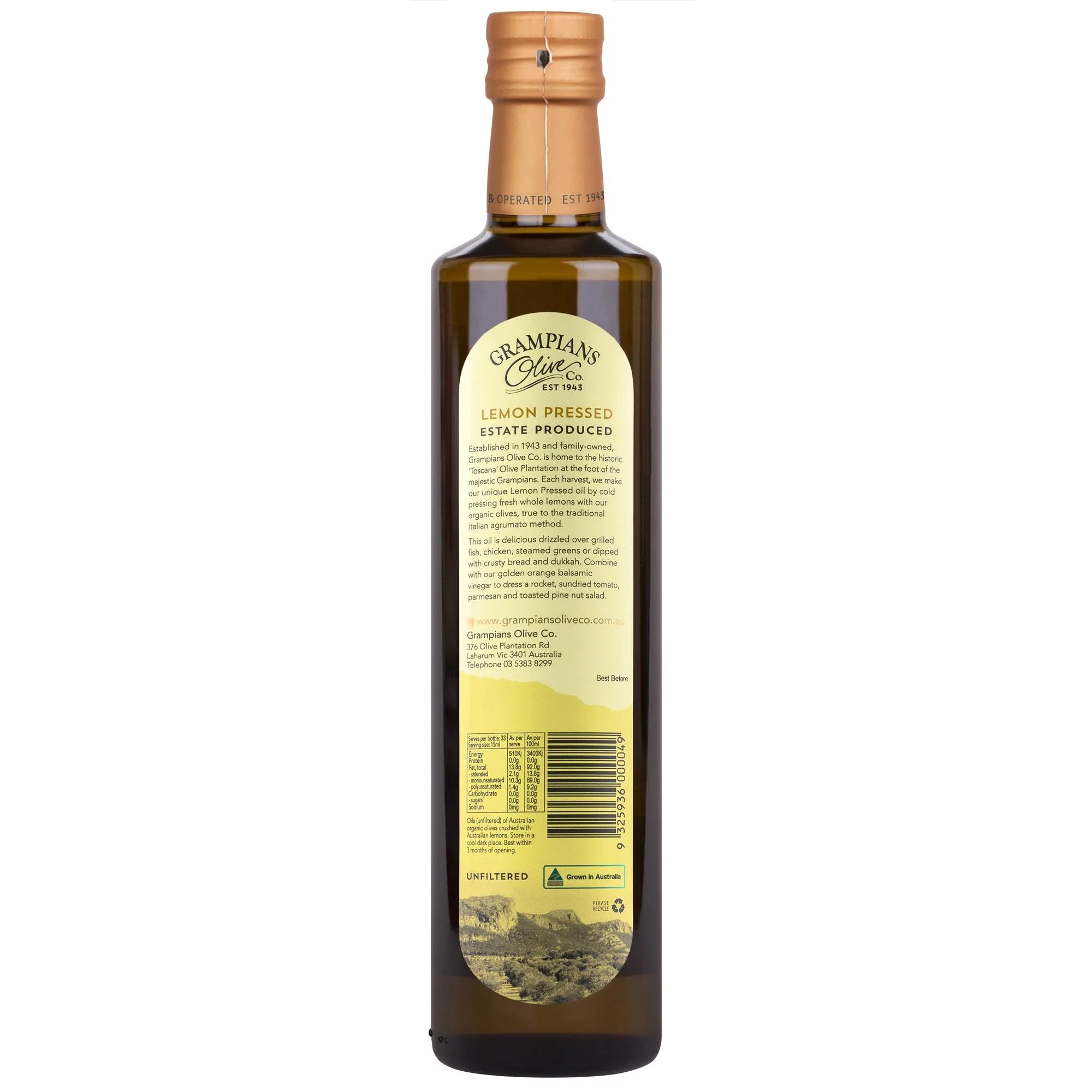 Lemon Pressed Agrumato Extra Virgin Olive Oil - Image 6